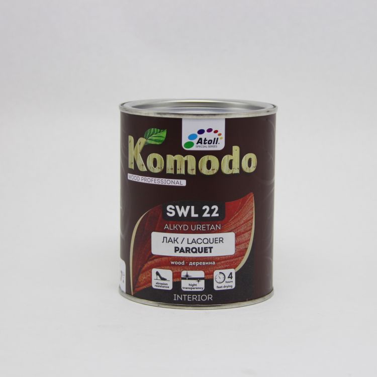 პარკეტის ლაქი SWL-22 პრიალა COMODO 0,7 ლ. სურათი