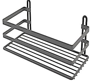 მართკუთხა კუთხის თარო 11*24 სმ შავი SB054-B სურათი