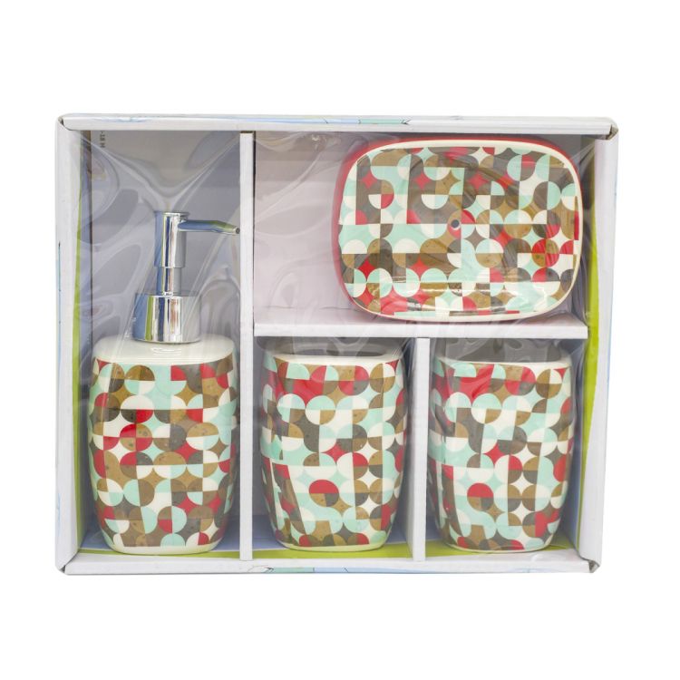 აბაზანის აქსესუარების ნაკრები 4ც. კერამიკის MH-7449 სურათი