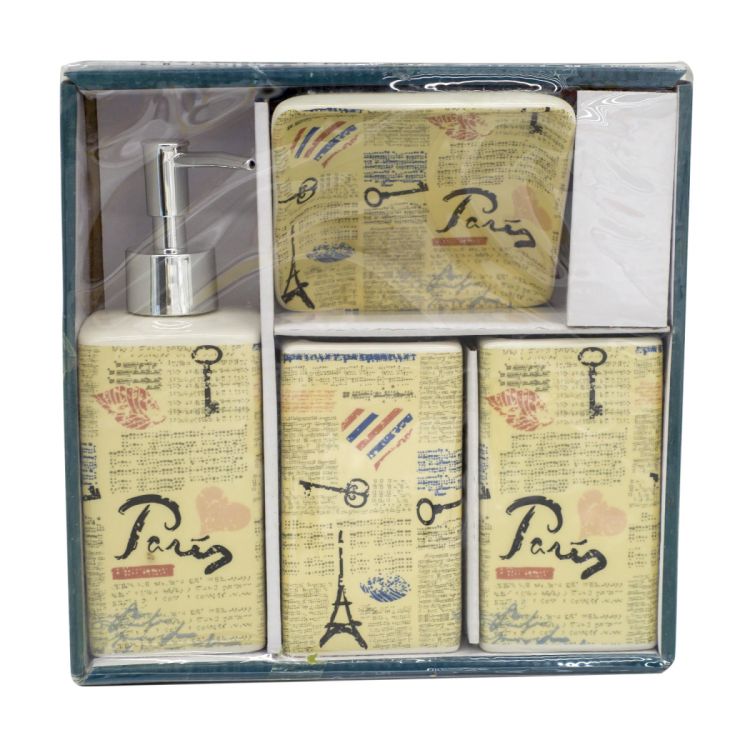 აბაზანის აქსესუარების ნაკრები 4ც. კერამიკის MH-7485 სურათი