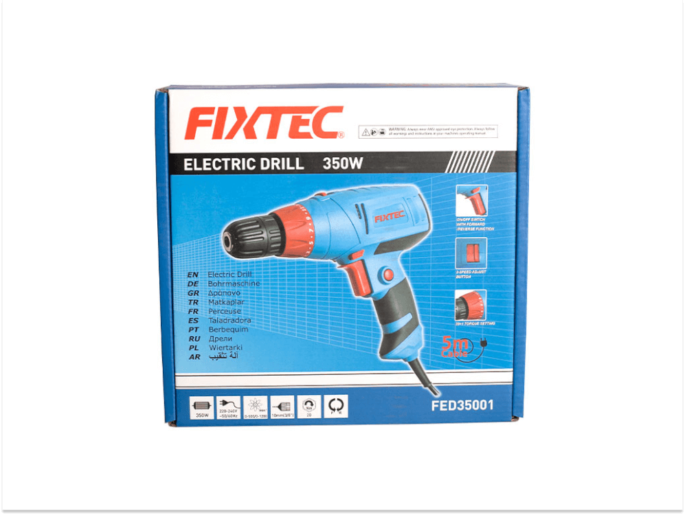 ელექტრო სახრახნისი FIXTEC FED35001 – 350W, კაბელით, მოჭერის რეგულირებით სურათი