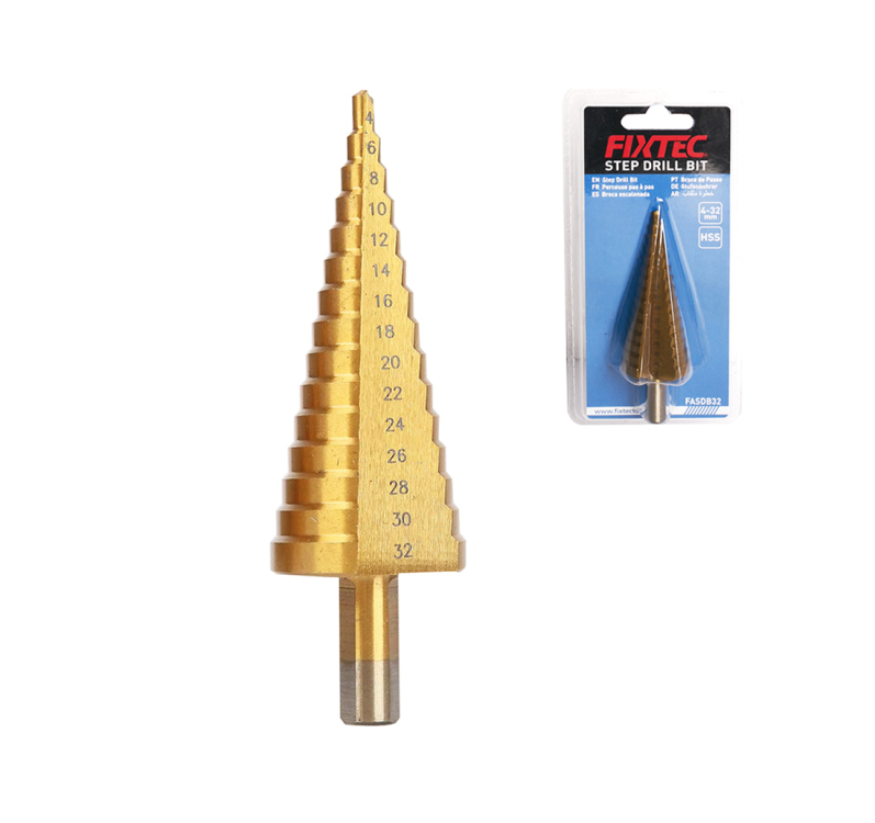 უნივერსალური საფეხუროვანი ბურღი — FIXTEC FASDB32 STEP DRILL BIT 4–32 მმ სურათი