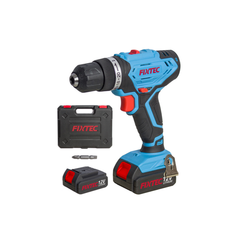 ელექტრო სახრახნისი FIXTEC FCD12L06 – 12V ლითიუმი, უტილიტარული კომპლექტი სურათი