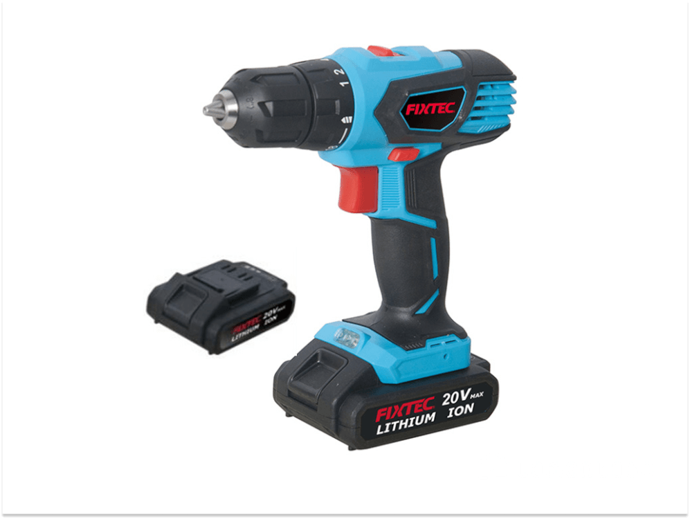 ელექტრო სახრახნისი FIXTEC FCD20L01 – 20V, 32Nm, ორი ელემენტით, LED განათებით სურათი