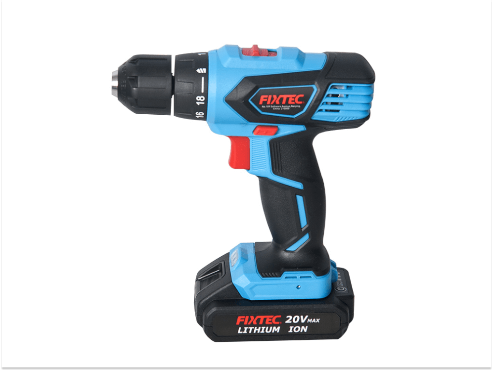 ელექტრო სახრახნისი FIXTEC FCD20L01 – 20V, 32Nm, ორი ელემენტით, LED განათებით სურათი