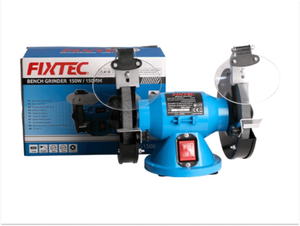სალესი და საპრიალებელი FIXTEC FBG15001 – 150W, 150მმ ბორბალი, ტაჩილა ინსტრუმენტების დასალესად სურათი