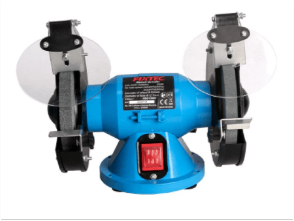 სალესი და საპრიალებელი FIXTEC FBG15001 – 150W, 150მმ ბორბალი, ტაჩილა ინსტრუმენტების დასალესად სურათი