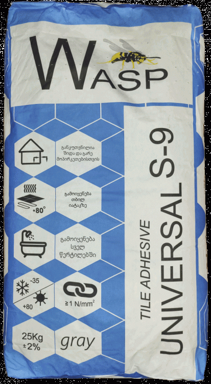 წებო ცემენტი Wasp S9 UNIVERSAL ლურჯი სურათი