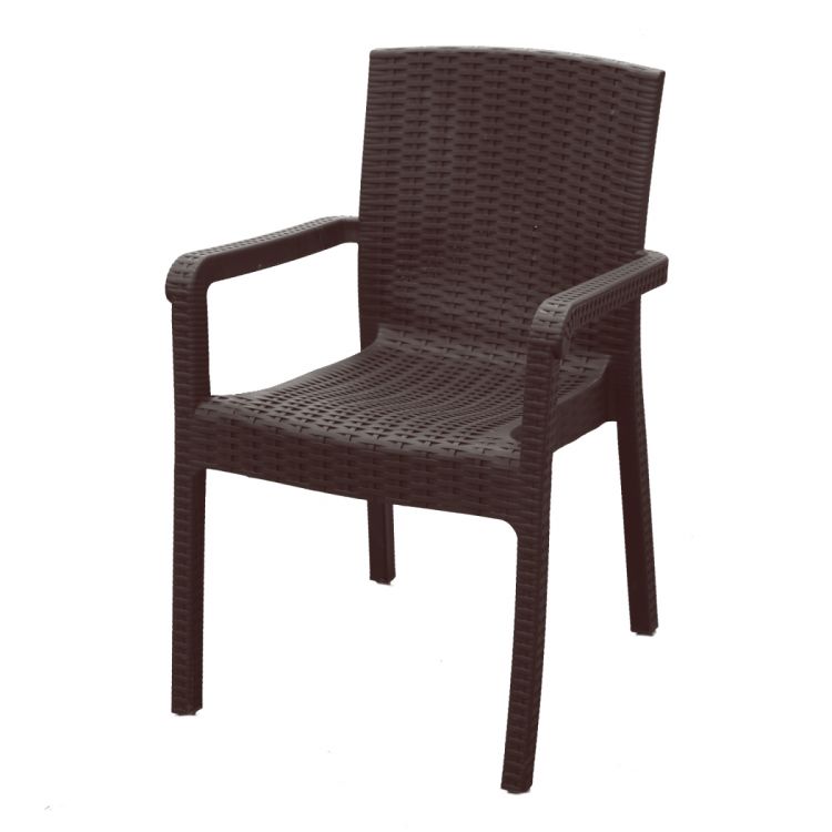 პლასტმასის სკამი VICTOR 85*75*58 ყავისფერი სურათი