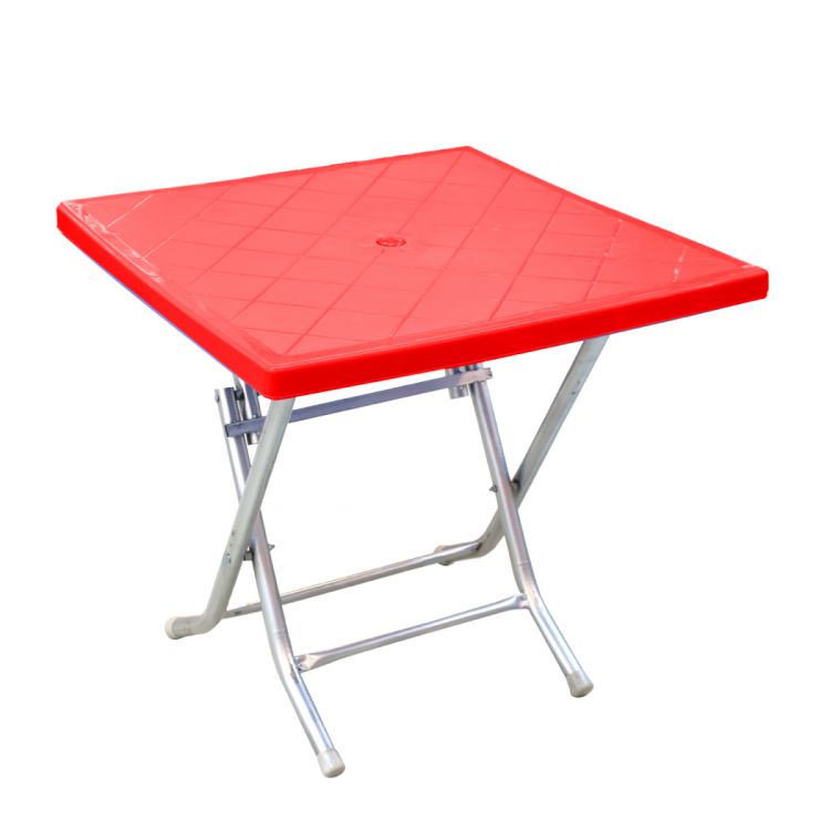 პლასტმასის მაგიდა VOLO 80x80x76 წითელი სურათი