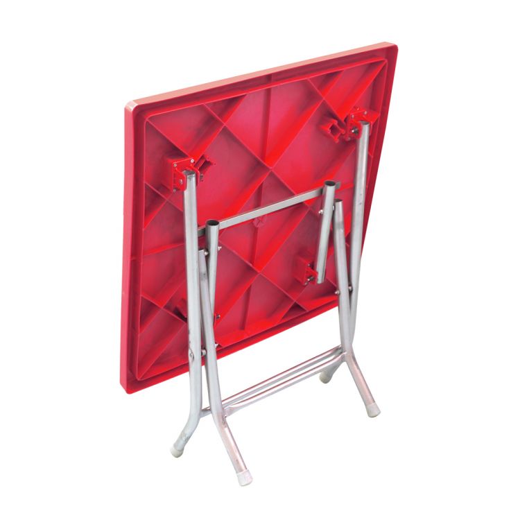 პლასტმასის მაგიდა VOLO 80x80x76 წითელი სურათი