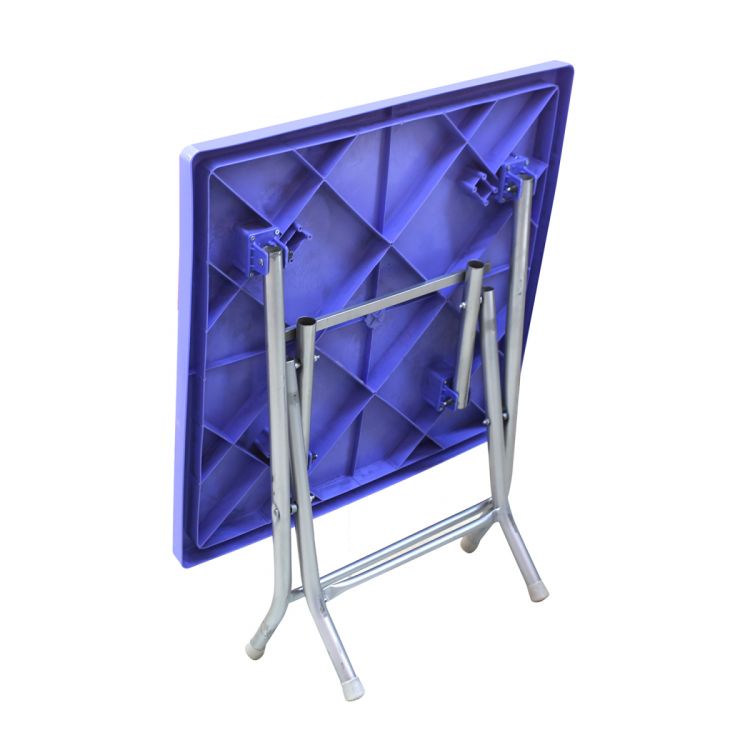 პლასტმასის მაგიდა VOLO 80x80x76 ლურჯი სურათი