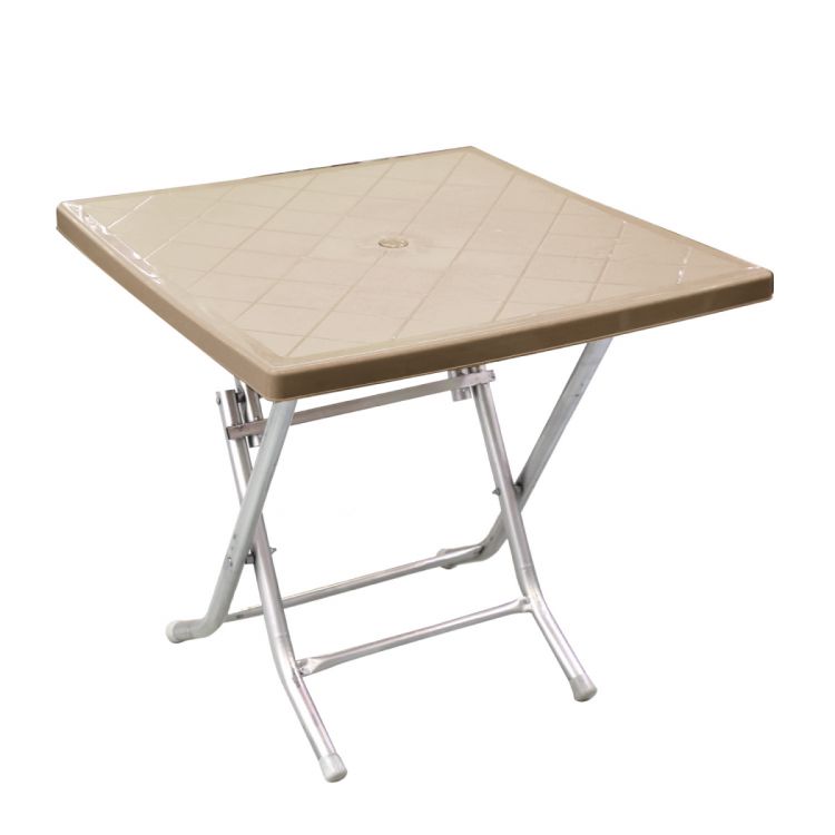 პლასტმასის მაგიდა VOLO 80x80x76 ყავისფერი სურათი