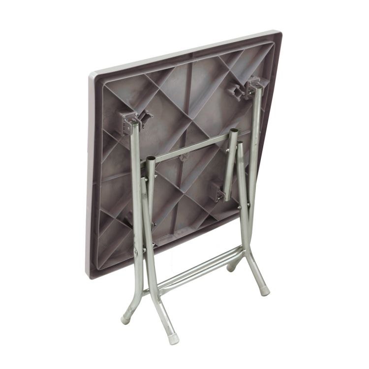 პლასტმასის მაგიდა VOLO 80x80x76 ყავისფერი სურათი