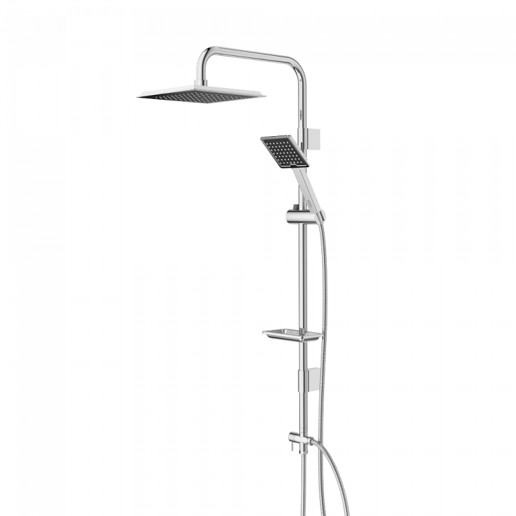 საშხაპე სისტემა Frame Tall Chrome Black Shower Set TLFR1008 სურათი