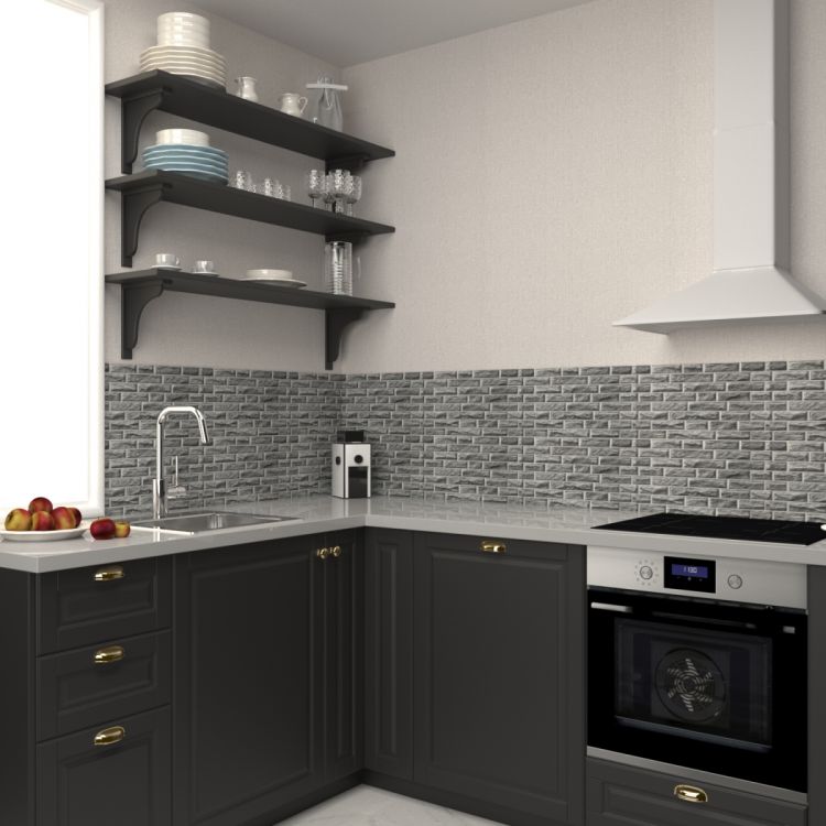 დეკორატიული თვითწებვადი PVC პანელი Marl gray 468x473 სურათი