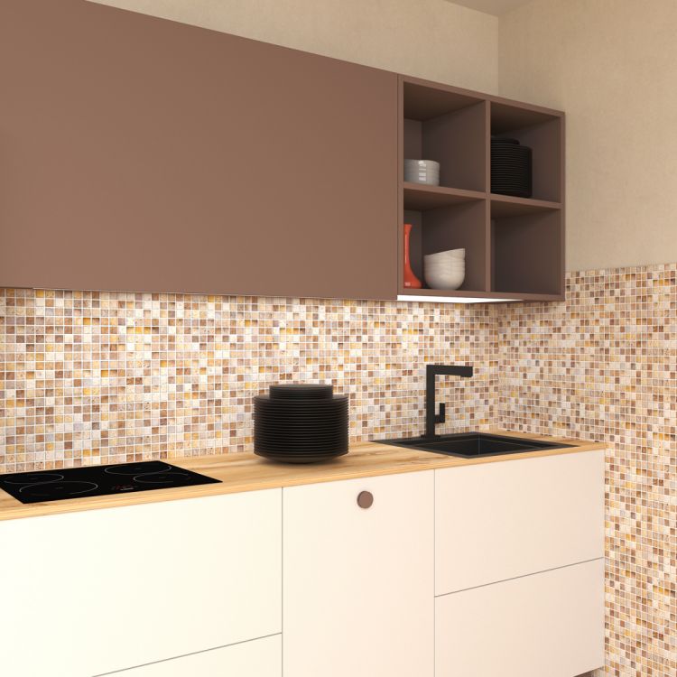დეკორატიული თვითწებვადი PVC პანელი  mosaic Sahara 480x480 სურათი