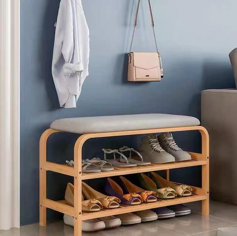 ფეხსაცმლის თარო 2 ჩამოსაჯდომით  69.5*30*45 სურათი