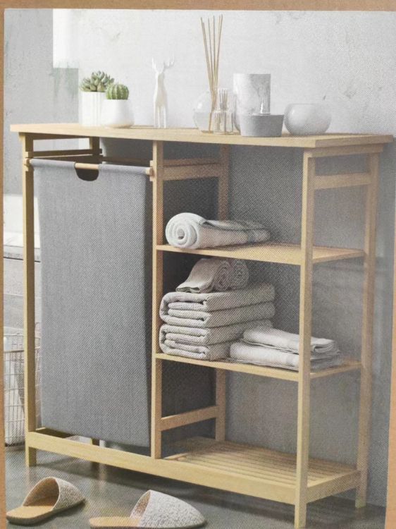 კარადა ნაჭის შესანახი კალათით და თაროებით 80*34*80 MH-6032 სურათი