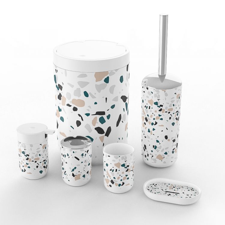 აბაზანის აქსესუარების ნაკრები პლასტმასის 6 ც.MH-21873 სურათი