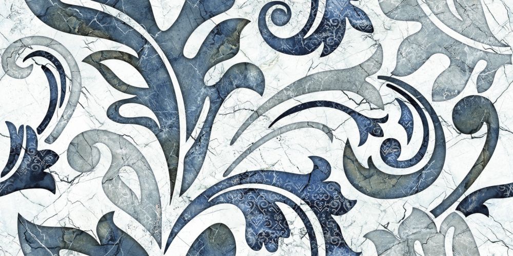 კედლის ფილა ELEGANT DAMASK ANTRACHITE DECOR 30X60 სურათი