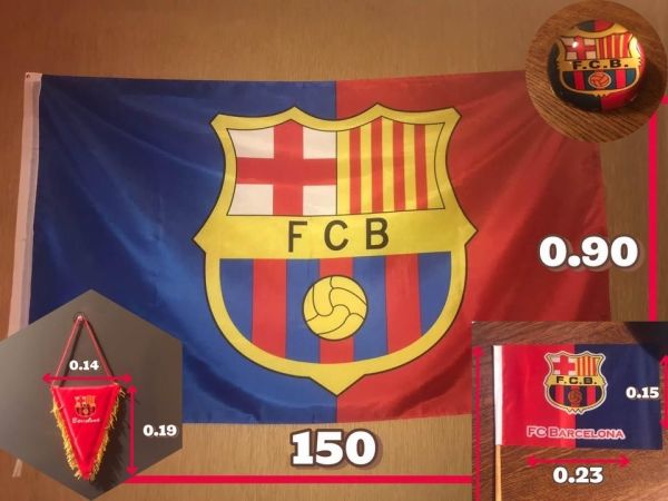 დროშა 4 ერთში ბარსელონას მოყვარულთათვის უვენირი სურათი