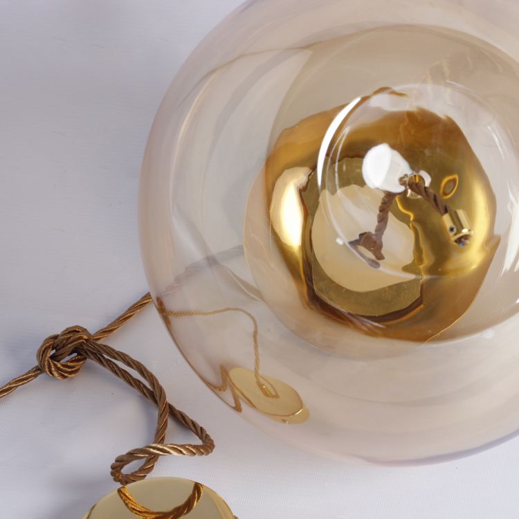 ჭერის სანათი SOLE 9966P/C ოქროსფერი/ქარვისფერი სურათი