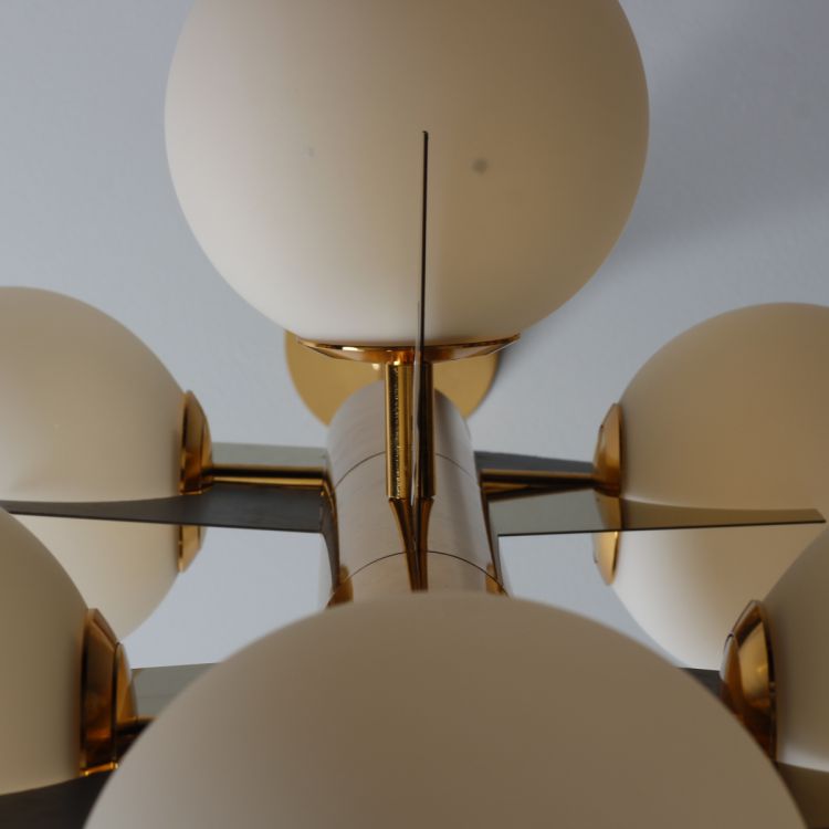 ჭერის სანათი SOLE 9079P/7 ოქროსფერი/თეთრი სურათი