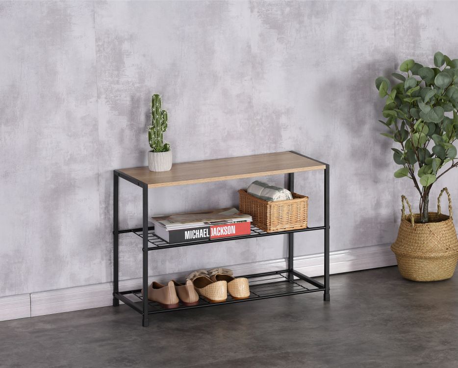 ფეხსაცმლის თარო მდფ MEISTER 2 იანი 63*30*43CM XJ633043A სურათი