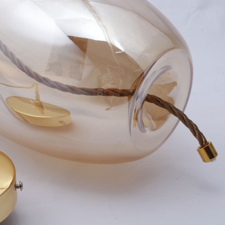 ჭერის სანათი SOLE 9966P/A ოქროსფერი/ქარვისფერი სურათი