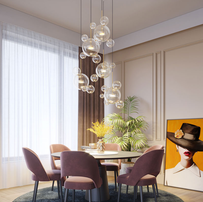 ჭერის სანათი SOLE 9214P/3R გამჭვირვალე მინა სურათი