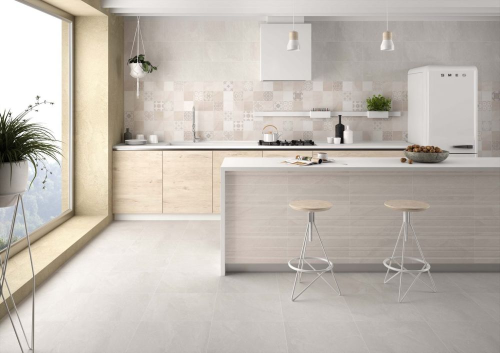 კედლის ფილა AYTON SQ GREY 25X50 დეკორი სურათი