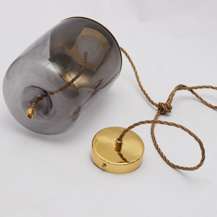 ჭერის სანათი SOLE 9966P/B ოქროსფერი/რუხი სურათი