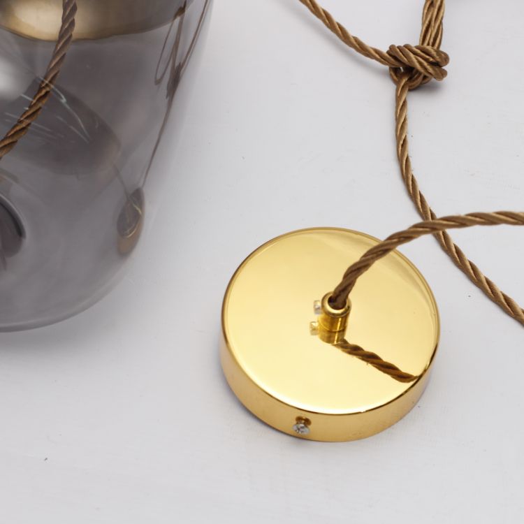 ჭერის სანათი SOLE 9966P/B ოქროსფერი/რუხი სურათი