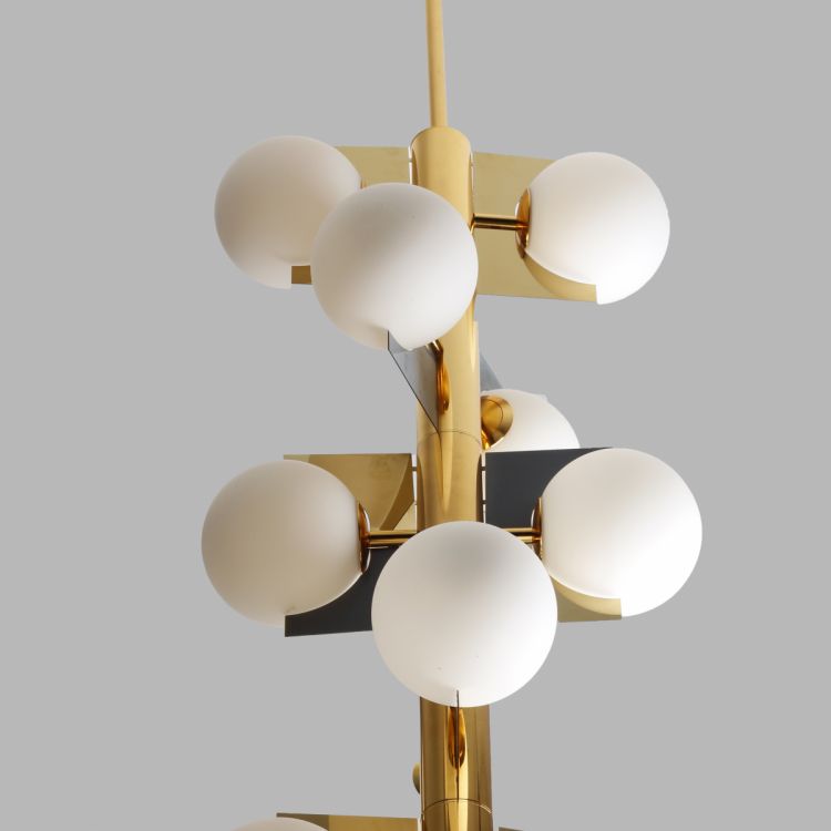 ჭერის სანათი SOLE 9079P/15 ოქროსფერი/თეთრი სურათი