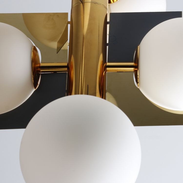 ჭერის სანათი SOLE 9079P/15 ოქროსფერი/თეთრი სურათი