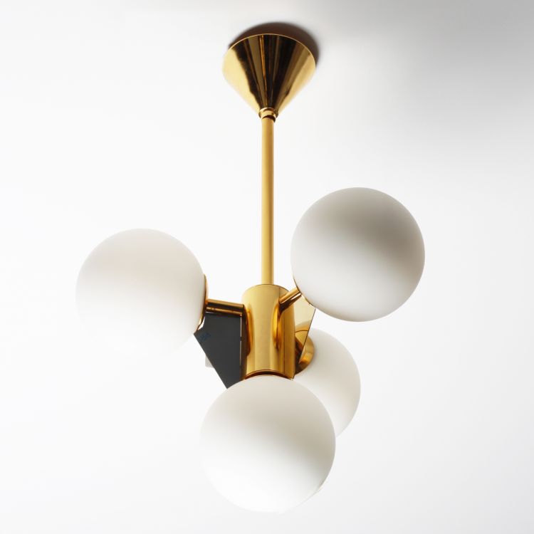 ჭერის სანათი SOLE 9079P/4 ოქროსფერი/თეთრი სურათი