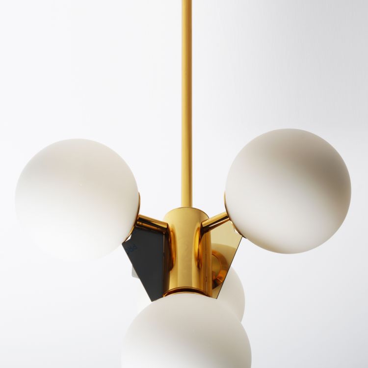 ჭერის სანათი SOLE 9079P/4 ოქროსფერი/თეთრი სურათი