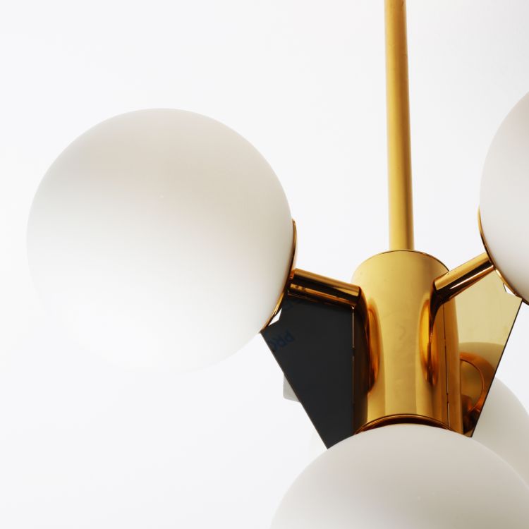 ჭერის სანათი SOLE 9079P/4 ოქროსფერი/თეთრი სურათი