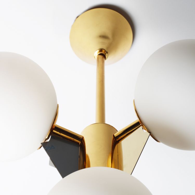 ჭერის სანათი SOLE 9079P/4 ოქროსფერი/თეთრი სურათი