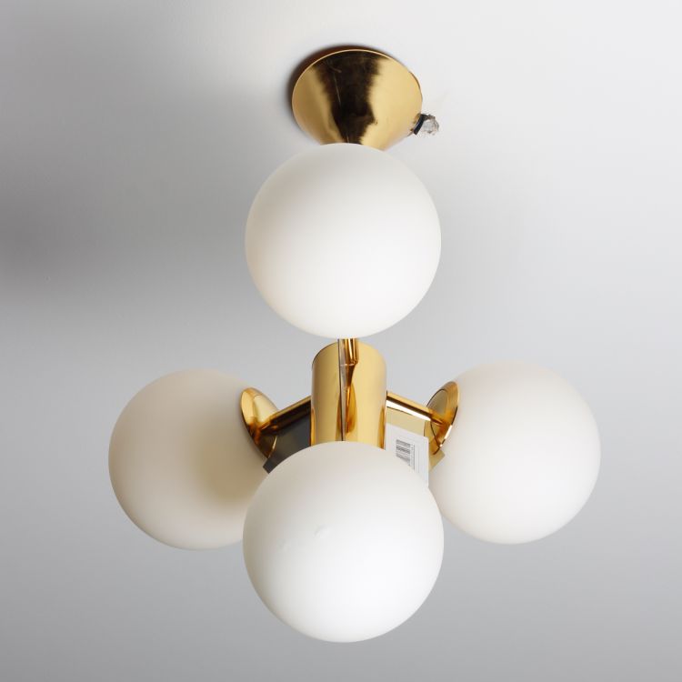 ჭერის სანათი SOLE 9079P/4 ოქროსფერი/თეთრი სურათი