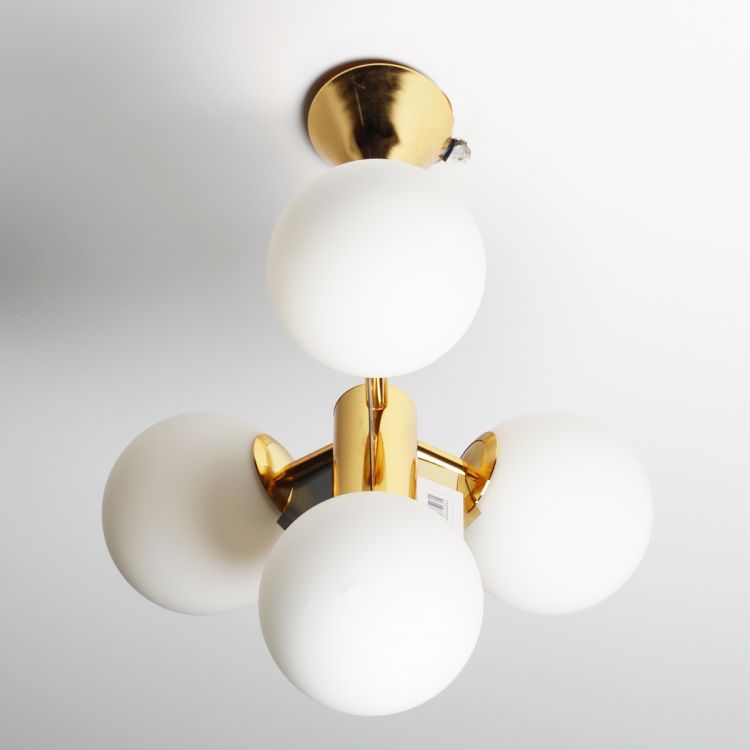 ჭერის სანათი SOLE 9079P/4 ოქროსფერი/თეთრი სურათი