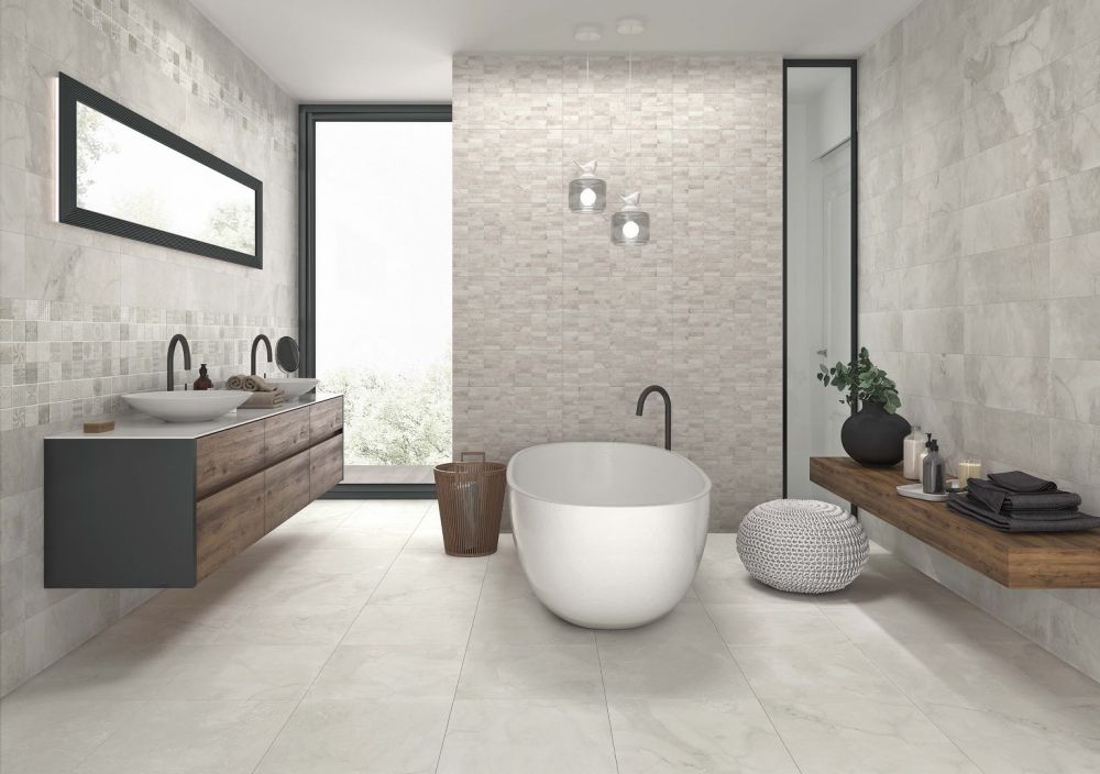 კედლის ფილა COLISEUM TRENZA BLANCO 20X60 დეკორი სურათი