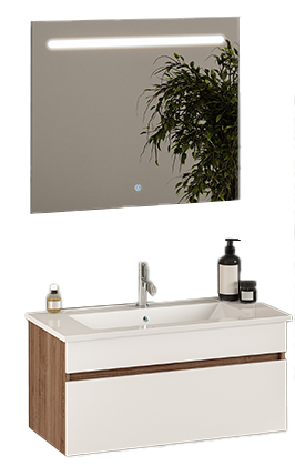 აბაზანის ავეჯის კომპლექტი LINES 65 თეთრი სურათი