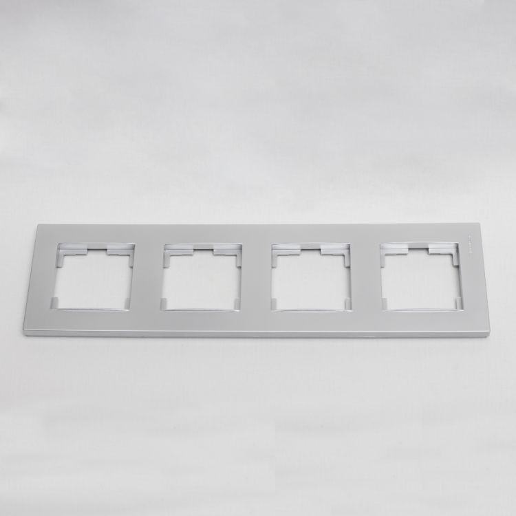 ჩამრთველის ჩარჩო ვერტიკალური 4-იანი MUTLUSAN 2220 800 2482 RITA  მეტალიკი სურათი