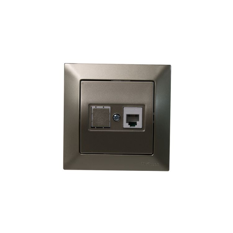 როზეტი სატელეფონო CANDELLA MUTLUSAN 2125 125 0183 ტიტანიუმ სურათი