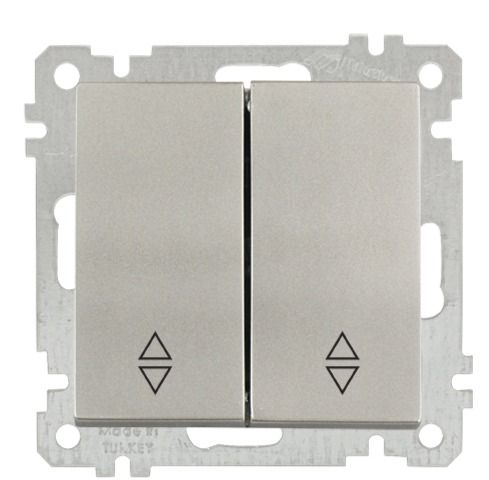 ჩამრთველია 2-იანი CANDELLA MUTLUSAN 2125 404 0283 ტიტანიუმ სურათი