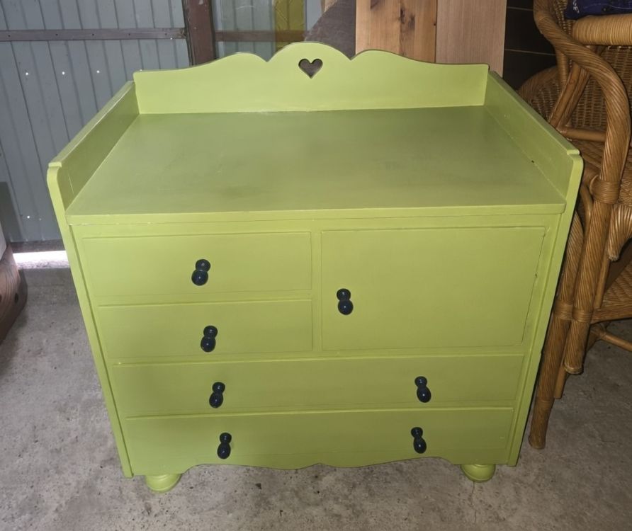 ხის საბავშვო გამოსაცვლელი კომოდი ჰოლანდიიდან – ნატურალური ხე სურათი