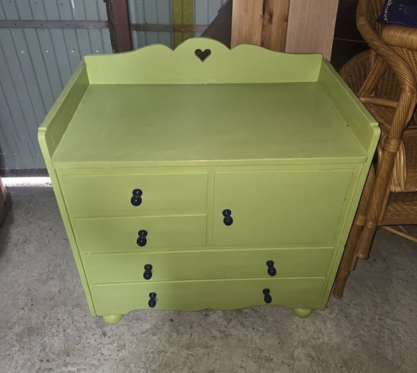 ხის საბავშვო გამოსაცვლელი კომოდი ჰოლანდიიდან – ნატურალური ხე სურათი