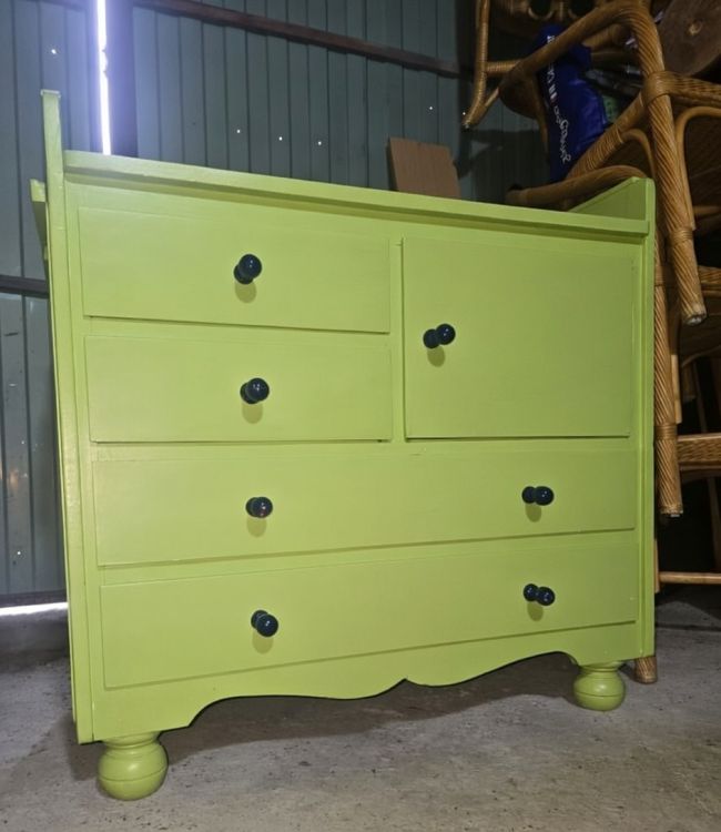 ხის საბავშვო გამოსაცვლელი კომოდი ჰოლანდიიდან – ნატურალური ხე სურათი